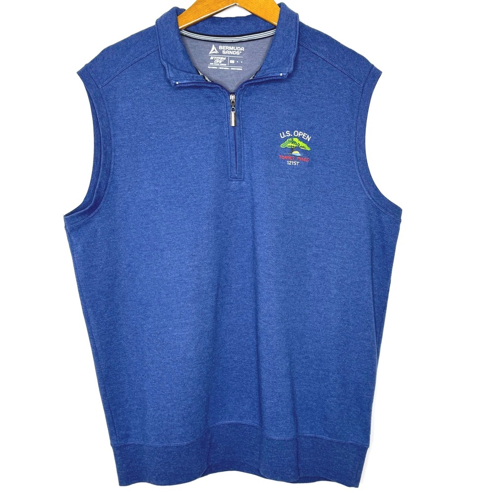 Bermuda Sands Storm Dri US Open Torrey‎ Pines 1/4 Zip Golf Vest Large